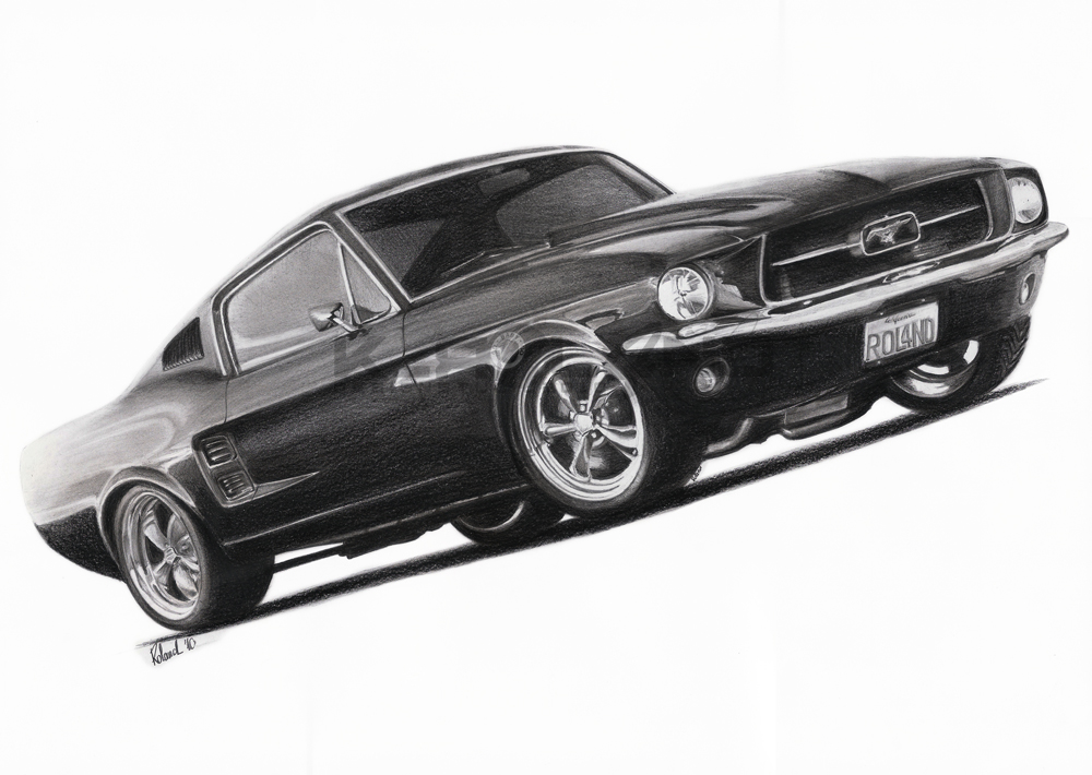 Ford mustang 1967 drawing #3